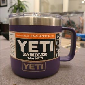 Rare Yeti 14 oz Purple Rambler Mug